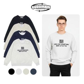 Áo Sweater Unisex Chất Vải Nỉ 2 Da Cao Cấp Hình Thêu Basic GUDOMAN S07