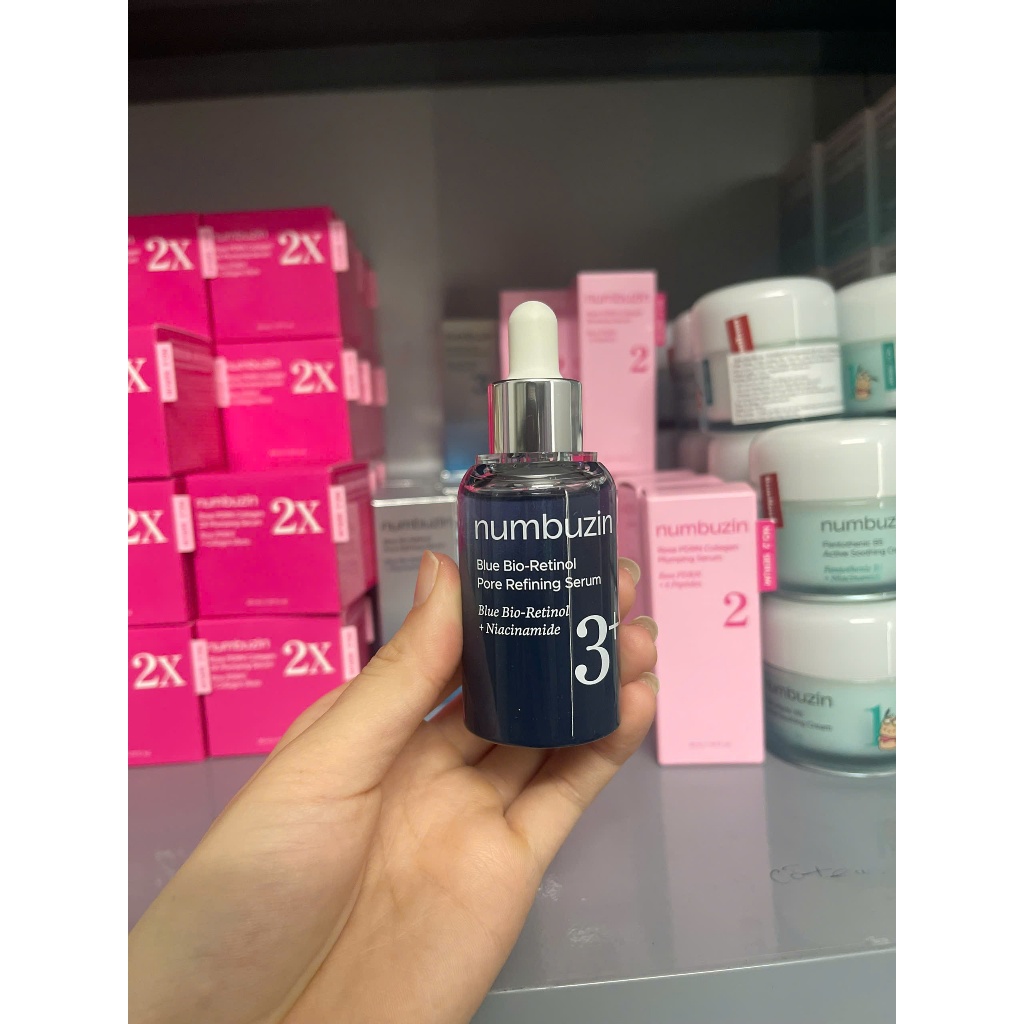 Serum thu nhỏ lỗ chân lông No.3 Numbuzin Blue Bio Retinol Pore Refining Serum 30ml