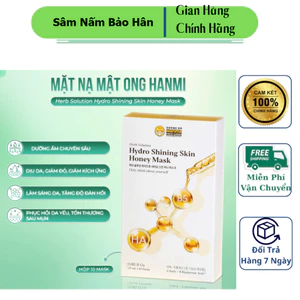Hộp Mặt Nạ Giấy Tinh Chất Mật Ong Hydro HANMI Cấp Ẩm, Phục Hồi, Làm Dịu Da 10 miếng ( hàng mới về )