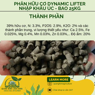 Phân Hữu Cơ Dynamic Lifter Nhập Khẩu Úc, bón cho hoa hồng, hoa mai và cây kiểng bonsai - Bao 25kg