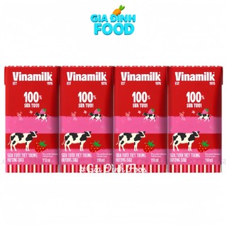 Sữa Tươi 100% Vinamilk Lốc 4 Hộp 110ml [Date Mới] ship siêu tốc