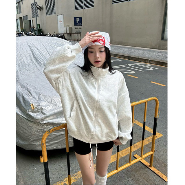 Áo Khóa Nỉ Gallery Form Boxy Local Brand NEVASOME - Nỉ 2 Da 3 Màu Dài Tay Nam Nữ