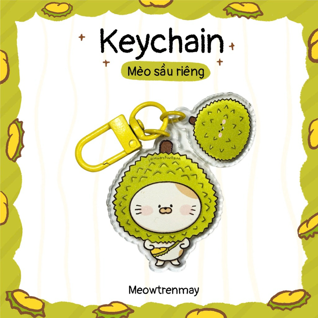 K5 - Móc Khoá Mèo Sầu Riêng Dễ Thương – Keychain sinh nhật – Quà tặng ...