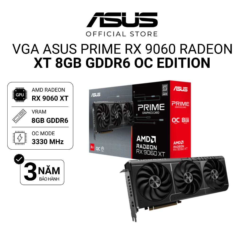 Card Màn Hình ASUS Prime Radeon RX 9060 XT