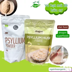 Vỏ hạt mã đề hữu cơ 150g Dragon SuperFoods, Diet Food - bổ sung chất xơ, nhuận tràng, hỗ trợ giảm cân