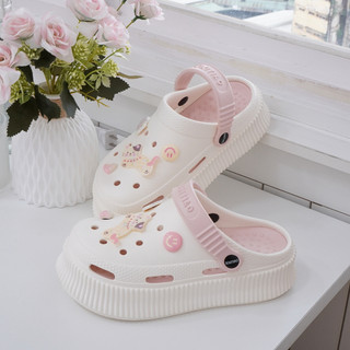 Dép nữ, dép sục đế cao 5.5cm XIXITIAO kèm 8 Sticker Mèo Cá Mita kiểu sandal CSM-14