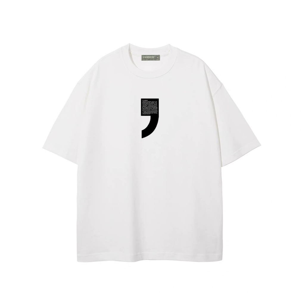 Áo thun Stee Cổ tròn DẤU PHẨY-COMMA Localbrand ICVCVNI Unisex Cotton