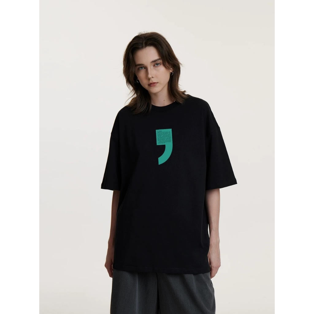 Áo thun Stee Cổ tròn DẤU PHẨY-COMMA Localbrand ICVCVNI Unisex Cotton