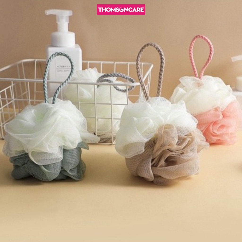 (Giao ngẫu nhiên) Bông tắm tạo bọt làm sạch da, kỳ ghét, mát xa cơ thể khi tắm - Bông tắm cọ ghét an toàn, tiện dụng