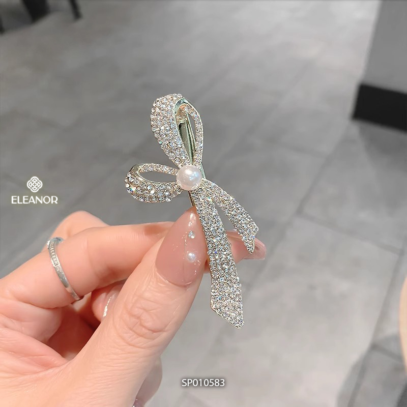 Kẹp tóc nữ Eleanor Accessories hình nơ đính đá sang trọng phụ kiện tóc kẹp tóc mái 10583