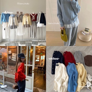 𝜗𝜚𝐃𝐚𝐦𝐢 𝐒𝐭𝐮𝐝𝐢𝐨𝜗𝜚 x Cadigang Thêu Nổi Cúc Chất Len Dày Dặn Đầm Tay Ấm Áp Tone Màu Pastel QCCC (Ảnh thật )