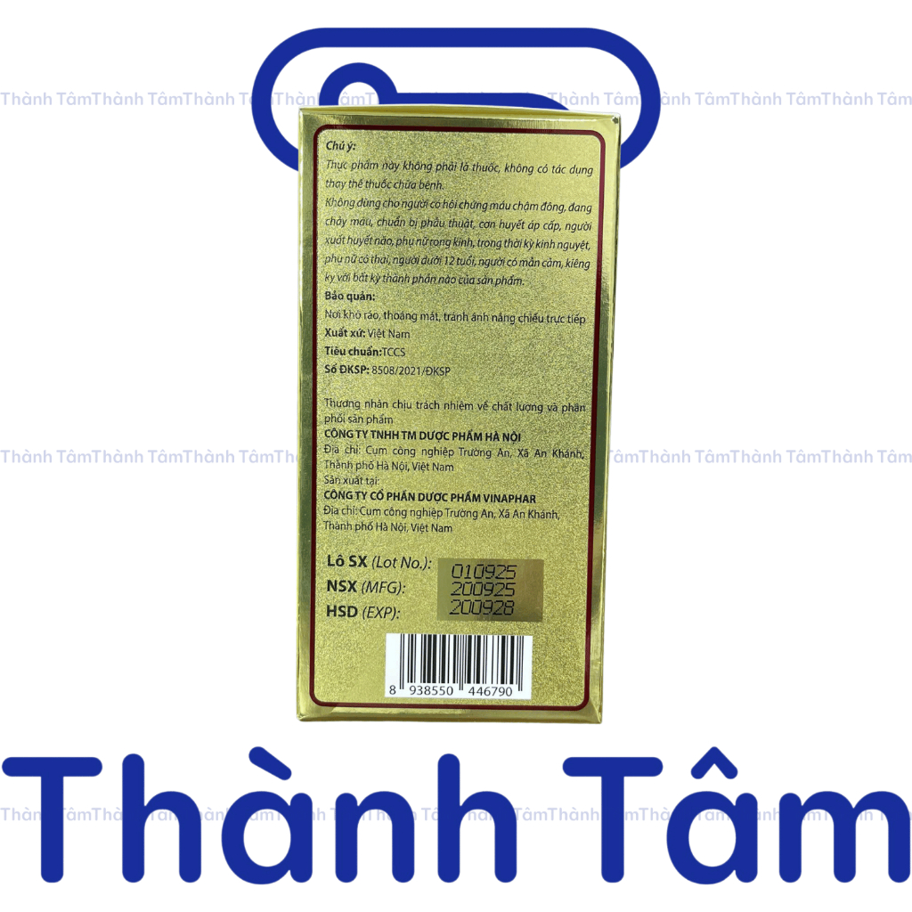 Cao nhân sâm HANOMIN GINSENG bổ sung vitamin, tăng đề kháng,giảm mệt mỏi kéo dài, bồi bổ cơ thể - Hộp 60 viên