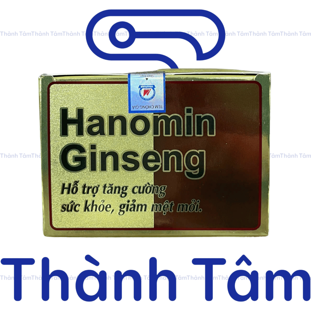 Cao nhân sâm HANOMIN GINSENG bổ sung vitamin, tăng đề kháng,giảm mệt mỏi kéo dài, bồi bổ cơ thể - Hộp 60 viên