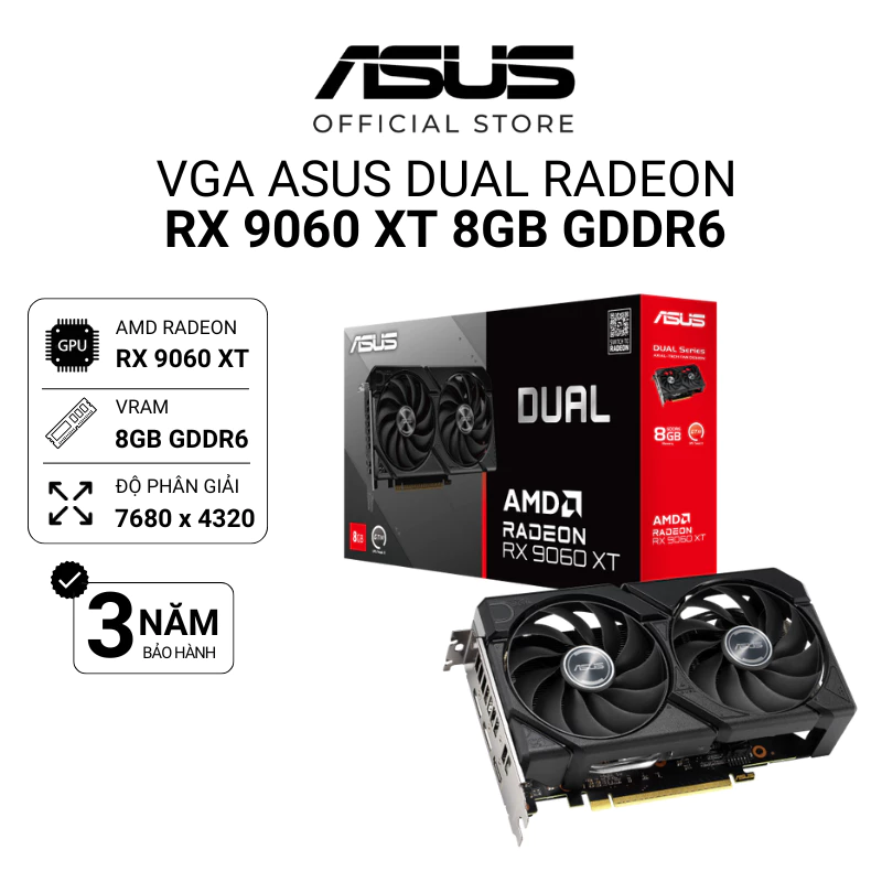 Card Màn hình Asus DUAL RX 9060 XT