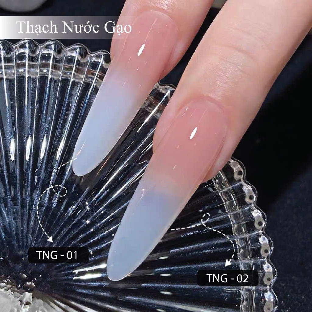 ROUni sơn gel màu thạch nước gạo, trong suốt, làm sáng da, hiệu ứng trắng sáng chuyên dụng cho nail