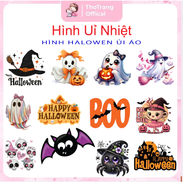[HỎA TỐC] Hình ủi nhiệt ép áo-Hình HALOWEN ủi áo tại nhà bằng bàn ủi-Đặ in theo yêu cầu gửi mẫu cho shop