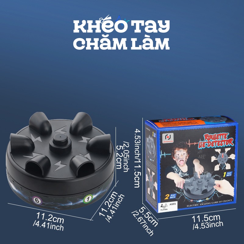 Máy phát hiện nói dối mini điện giật ngón tay – đồ chơi party, trò chơi bữa tiệc vui nhộn