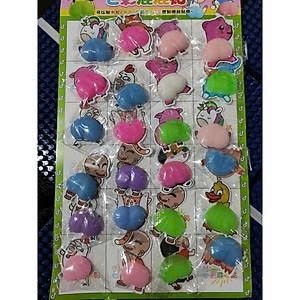 Vỉ 20 Miếng Dán Mông Sillicon Sticker Quả Đào Mông Shin Thú Bóp Giảm Stress