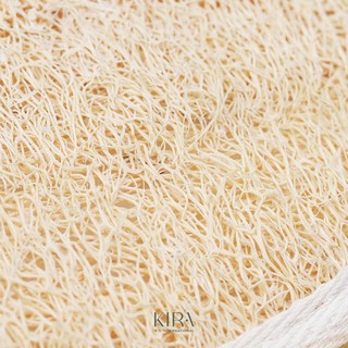 Miếng tắm tẩy da chết bằng xơ mướp tự nhiên hình bầu dục kích thước 12x8cm giúp làm sạch tế bào chết, massage chăm sóc d