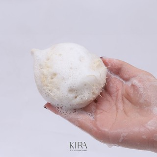 Miếng rửa mặt xơ mướp tự nhiên hình tròn đường kính 6cm giúp tẩy tế bào chết, làm sạch sâu, chăm sóc da mặt