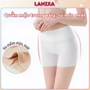 Quần mặc trong váy tự tin chống lộ, Quần lót bảo hộ chất su cạp cao mềm mại thoáng mát LANIXA V8941