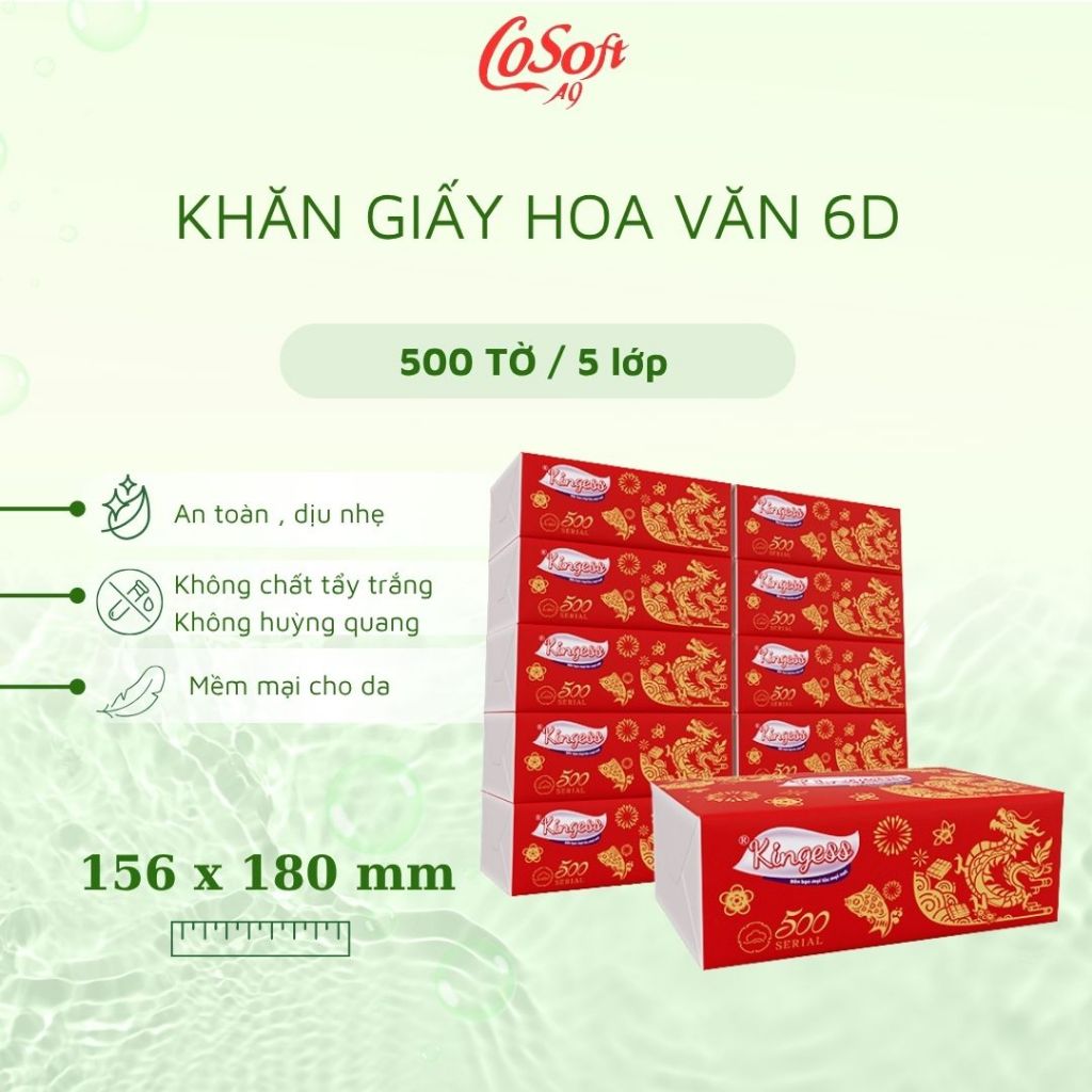 GIẤY ĂN TẾT Kingess Mang Tài Lộc Đến Cho Mọi Nhà Giấy 5 Lớp/ 500 Tờ Cao Cấp dày dặn mịn màng
