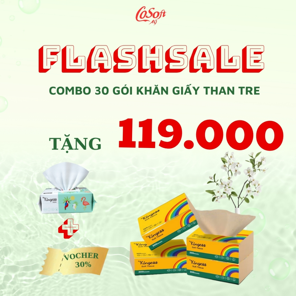 Khăn Giấy Rút Kingess Than Tre 3 Lớp – Mềm Dai, Không Phụ Gia – Thùng 30 Gói Tiết Kiệm Cho Gia Đình