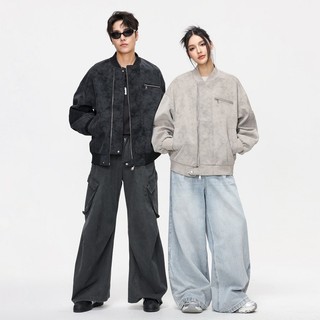 Áo Khoác Da Loang Bomber Nam Nữ Hàn Quốc form rộng, Áo da lộn cao cấp giữ ấm mùa đông Streetwear unisex Avocado