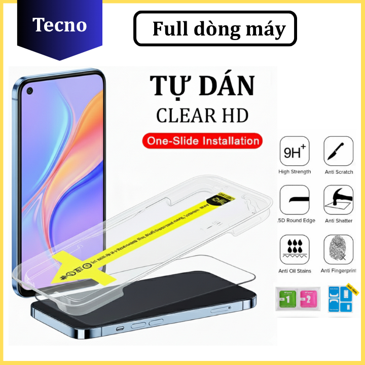Cường lực Khung Tự Dán Tecno Spark Go Spark 9 Pro 8C 10 10Pro 20 20C 20Pro 30 30C 30Pro Camon 20