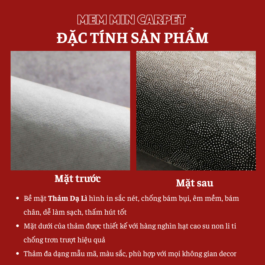 Thảm Dạ Lì, Set Thảm Bếp - Bộ 2 thảm Chùi Chân Mặt Nỉ Thấm Hút Nước, Đế Cao Su Chống Trơn Trượt - TH107