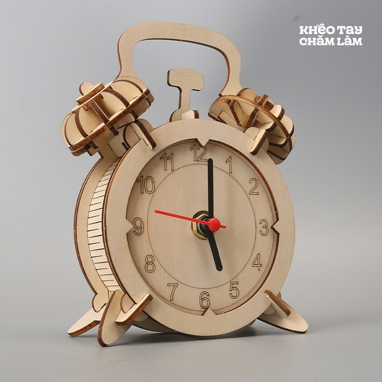 Mô hình đồng hồ gỗ 3D DIY – Đồ chơi lắp ghép sáng tạo, thí nghiệm khoa học cho học sinh