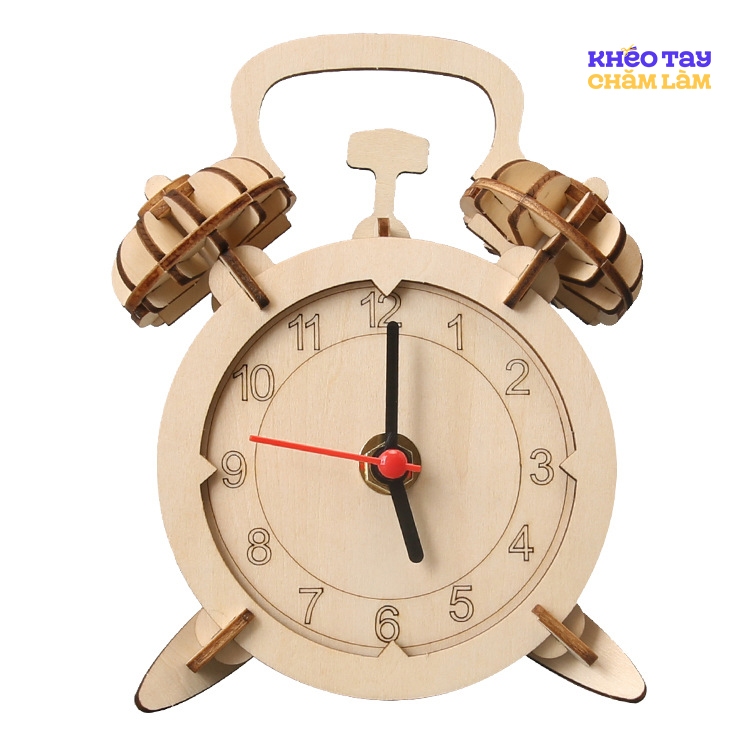 Mô hình đồng hồ gỗ 3D DIY – Đồ chơi lắp ghép sáng tạo, thí nghiệm khoa học cho học sinh