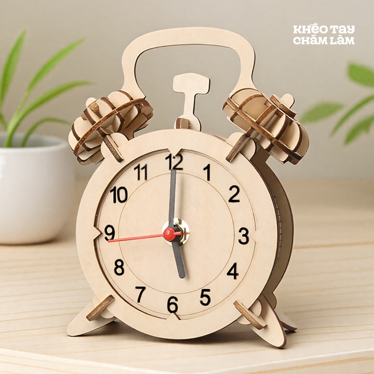 Mô hình đồng hồ gỗ 3D DIY – Đồ chơi lắp ghép sáng tạo, thí nghiệm khoa học cho học sinh