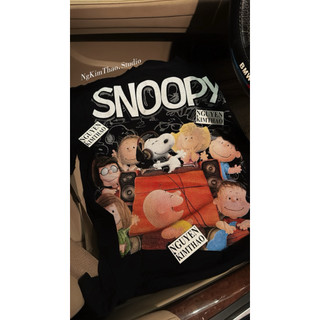 [By.NguyenKimThao] Áo Phông Cotton 100% Chó Snoopy Hình In 2 Mặt