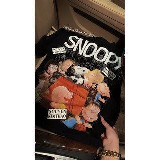[By.NguyenKimThao] Áo Phông Cotton 100% Chó Snoopy Hình In 2 Mặt