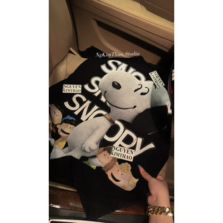 [By.NguyenKimThao] Áo Phông Cotton 100% Chó Snoopy Hình In 2 Mặt