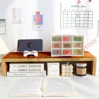 Kệ máy tính để bàn đa chức năng dùng để kê màn hình đặt trên bàn học, để sách vở, decor bàn học