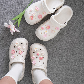 Dép nữ, dép sục Mita đế cao 6cm Lucky kèm 12 charm Vườn hoa kiểu sandal quai hậu CS-211