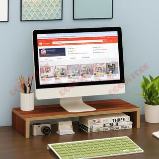 Kệ Để Màn Hình Máy Tính, Để Sách và Đồ Văn Phòng Trên Bàn Làm Việc