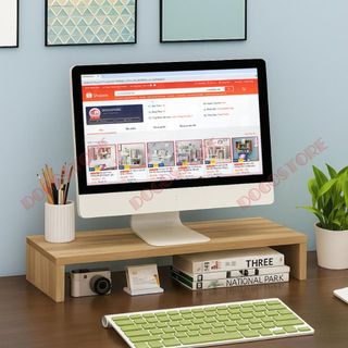 Kệ Để Màn Hình Máy Tính, Để Sách và Đồ Văn Phòng Trên Bàn Làm Việc
