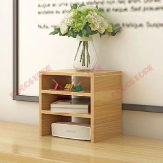 Kệ kê màn hình kệ máy tính Laptop để bàn 2 tầng gỗ thông minh cải thiện tư thế ngồi 50x18x13 ND13