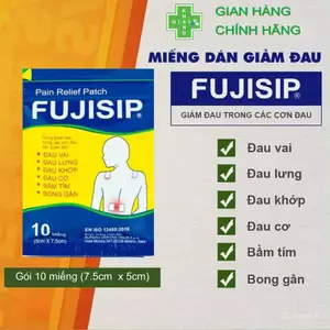 Miếng dán giảm đau nhức Fujisip 7.5cmx5cm (Gói 10 miếng)