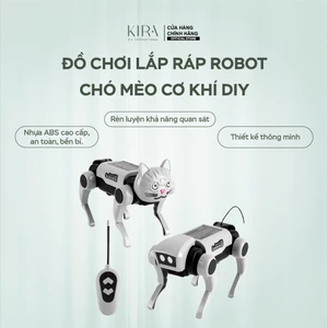 Đồ chơi lắp ráp robot chó mèo cơ khí DIY – mô hình chạy năng lượng mặt trời cho bé