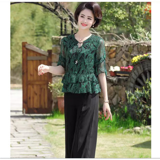 Áo Thun Voan Trung Niên Tay Lỡ Đẹp SM54