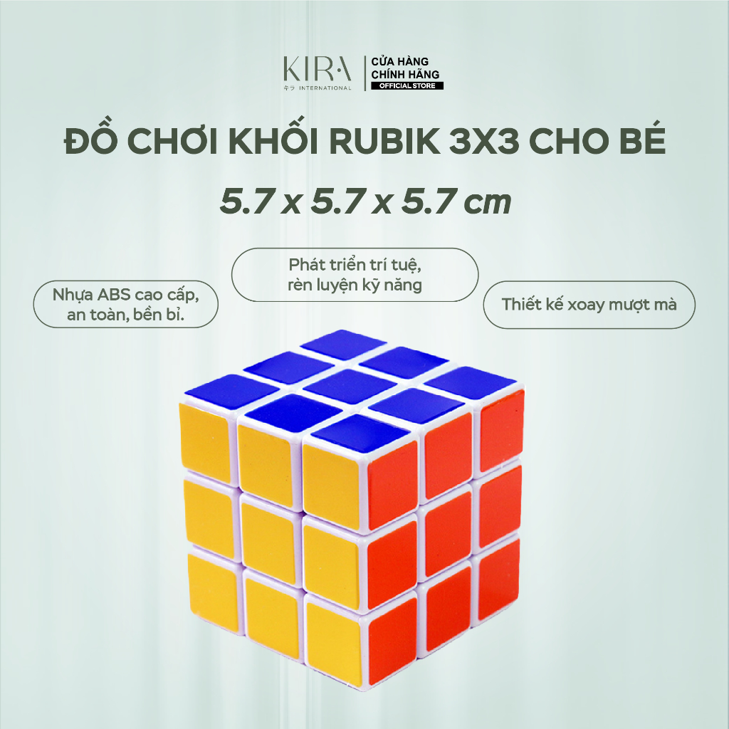 Đồ chơi khối Rubik 3x3 cho bé – Rubik xoay mượt, rèn luyện trí tuệ