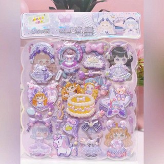6 Miếng Sticker hình nổi 3D các nhân vật hoạt hình Disney, hình dán nổi ngộ nghĩnh đáng yêu (ss-227)