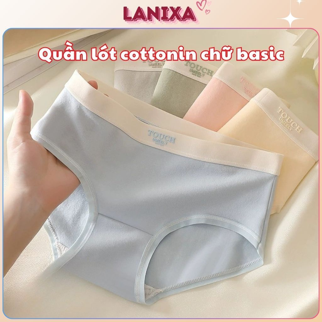 COMBO 6 Quần lót nữ cotton dày dặn co giãn êm ái - SET 3 Quần lót nữ mềm mại thoáng khí LANIXA L4111