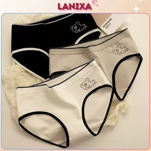 Quần lót nữ cotton đáy may 2 lớp chắc chắn thoáng khí khử mùi họa tiết cute dễ thương LANIXA L903