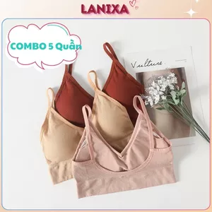SET 3 Áo bra nữ cotton gân tăm cao cấp kiểu dáng hở lưng gợi cảm quyến rũ đệm mút mỏng LANIXA B367