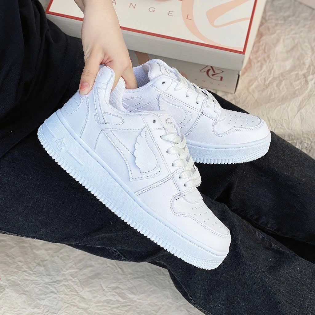 Giày Thể Thao Angel Nam Nữ, Giày Sneaker AG Eyes Kem Cổ Thấp Dễ Phố Đồ Full Box Bill Phụ Kiện - AG02